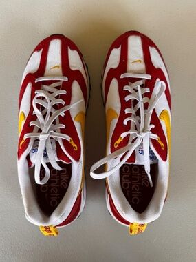 NIKE AIR MAX DAWN ‘GYM RED VIVID SULFUR WOMEN’S SNEAKERS - SIZE 8